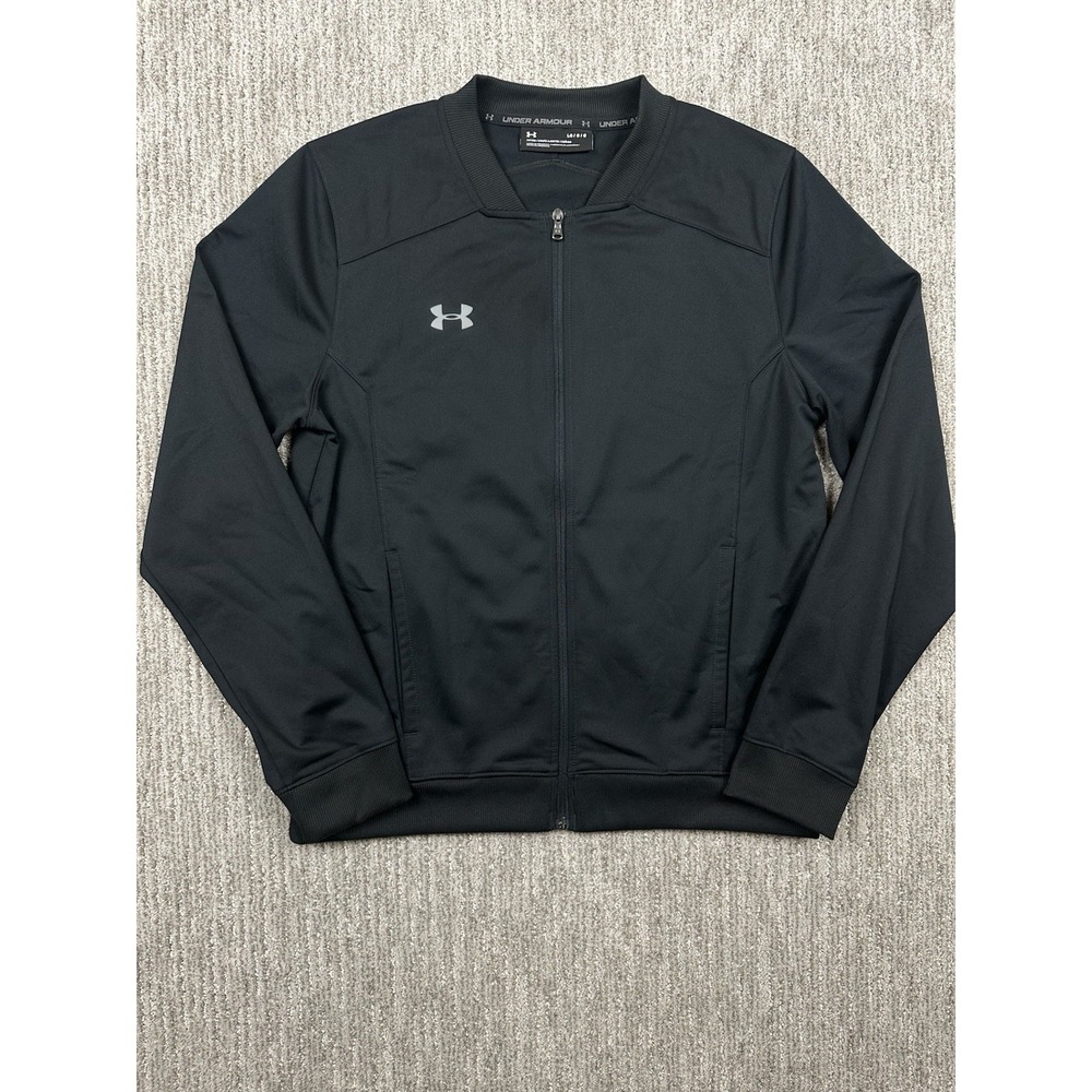 Under Armour Full Zip Long Sleeve Black Activewear Athletic Jacket Men's Large
